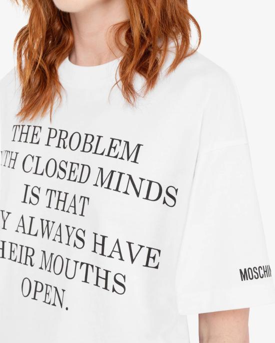 26FW 모스키노 반팔 티셔츠 0713 5441 1001 BIANCO - MOSCHINO