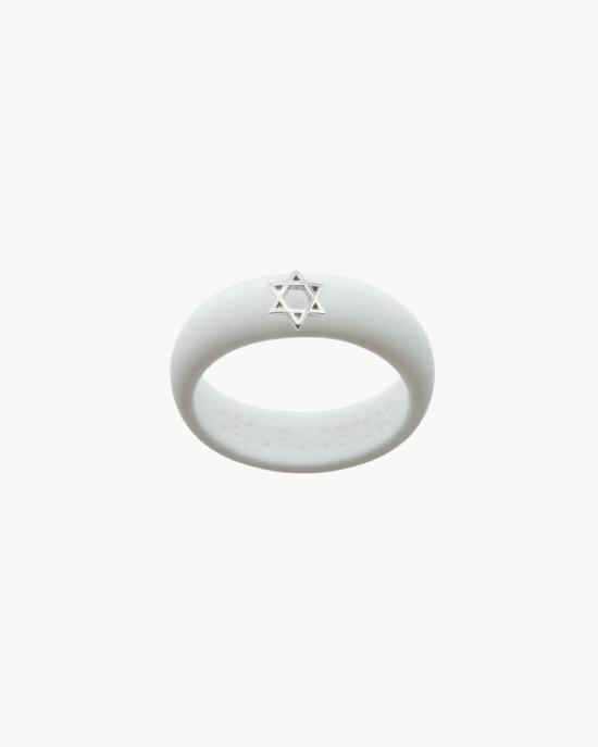  Casual Carats 반지 캐주얼 캐럿 스털링 실버 다윗의 별 실리콘  화이트