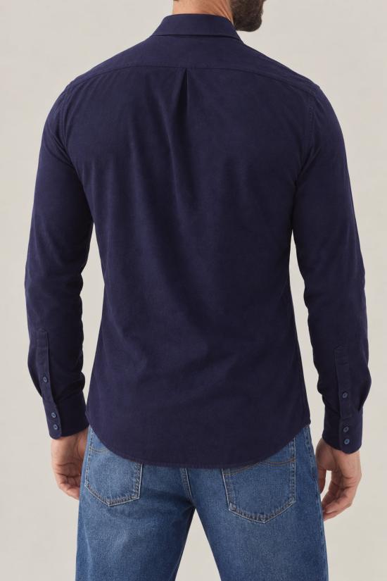 브루넬로 쿠치넬리 셔츠 i302554 NAVY - BRUNELLO CUCINELLI