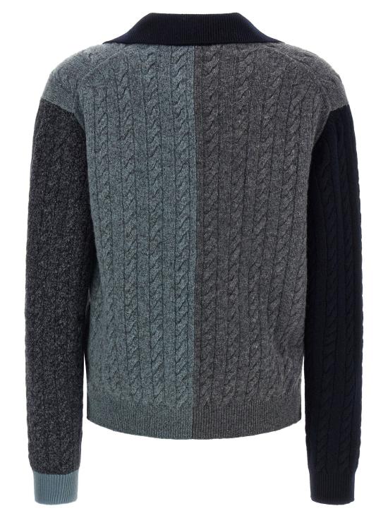  살바토레 페라가모 스웨터 LD798111GRIGIOMNAVYSEAGLAS GRAY - SALVATORE FERRAGAMO