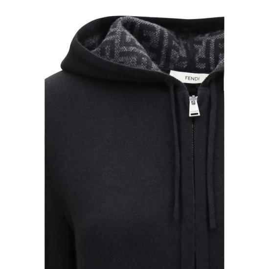 26FW 펜디 후드 티셔츠 FEFZE589B1I8F0D9JBB BLACK - FENDI