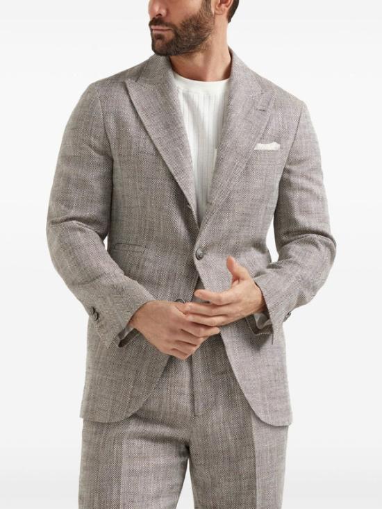  브루넬로 쿠치넬리 자켓 i238308 BROWN - BRUNELLO CUCINELLI
