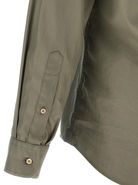  브루넬로 쿠치넬리 셔츠 LDMD6973059C6043 OLIVE - BRUNELLO CUCINELLI