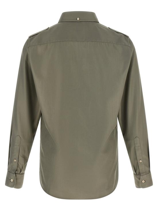 브루넬로 쿠치넬리 셔츠 LDMD6973059C6043 OLIVE - BRUNELLO CUCINELLI