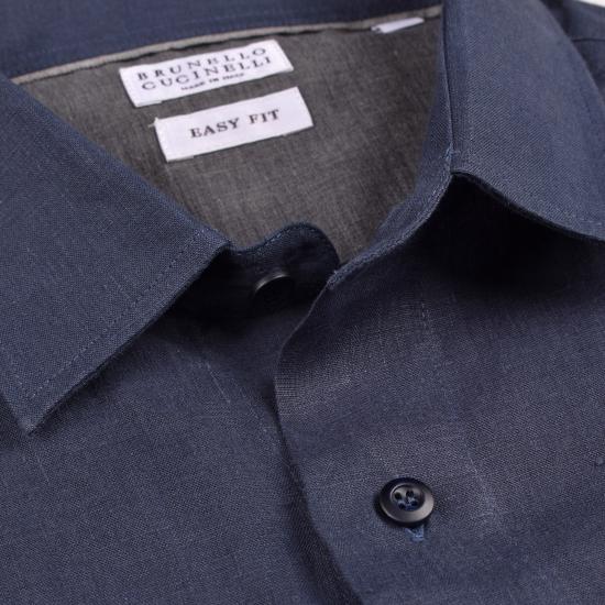  브루넬로 쿠치넬리 셔츠 i165063 NAVY - BRUNELLO CUCINELLI