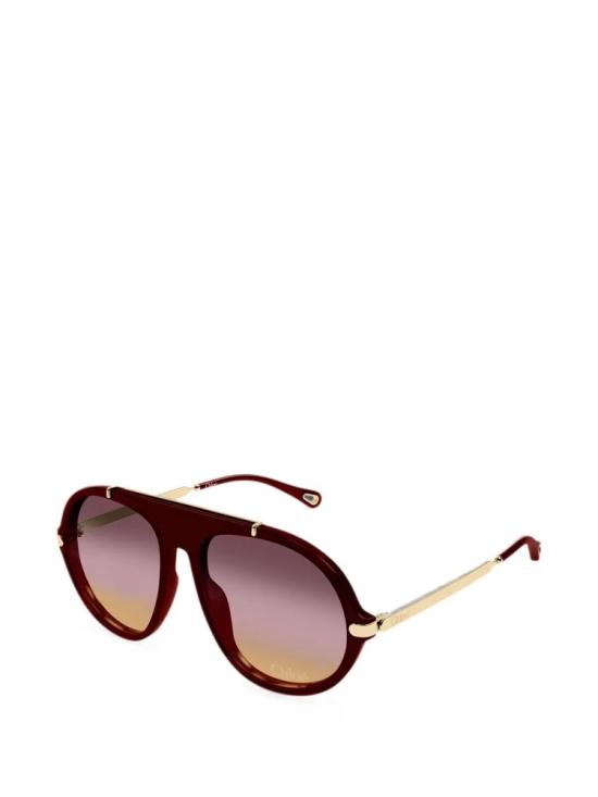 26SS 끌로에 선글라스 CH0357S004 004 BURGUNDY GOLD PINK 58