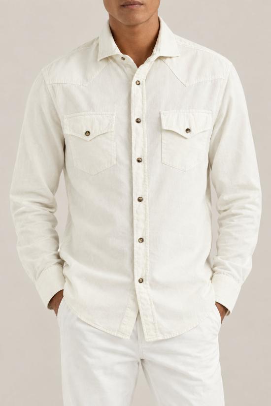  브루넬로 쿠치넬리 셔츠 i302354 WHITE