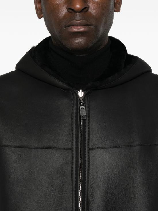 26FW 엠포리오 아르마니 가죽 자켓 EM007248 AF29268UC001 BLACK - EMPORIO ARMANI