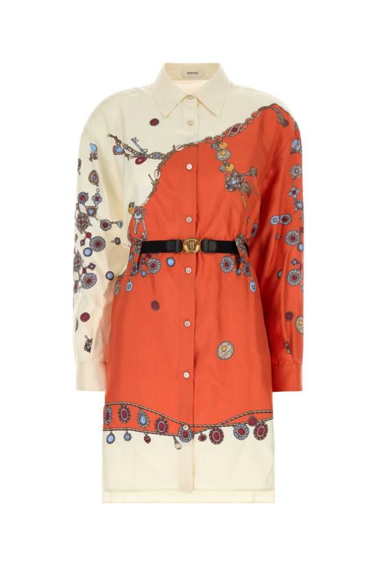 26FW 베르사체 원피스 10254951A18636 5O360 ORANGE