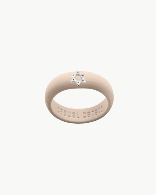  Casual Carats 반지 캐주얼 캐럿 스털링 실버 다윗의 별 실리콘  누드