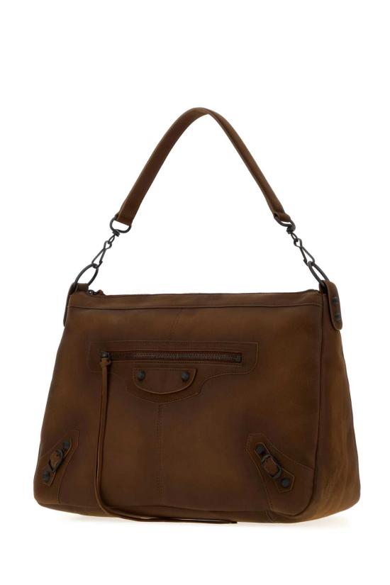 26FW 발렌시아가 레더 숄더백 8661052ACRP 2247 BROWN - BALENCIAGA