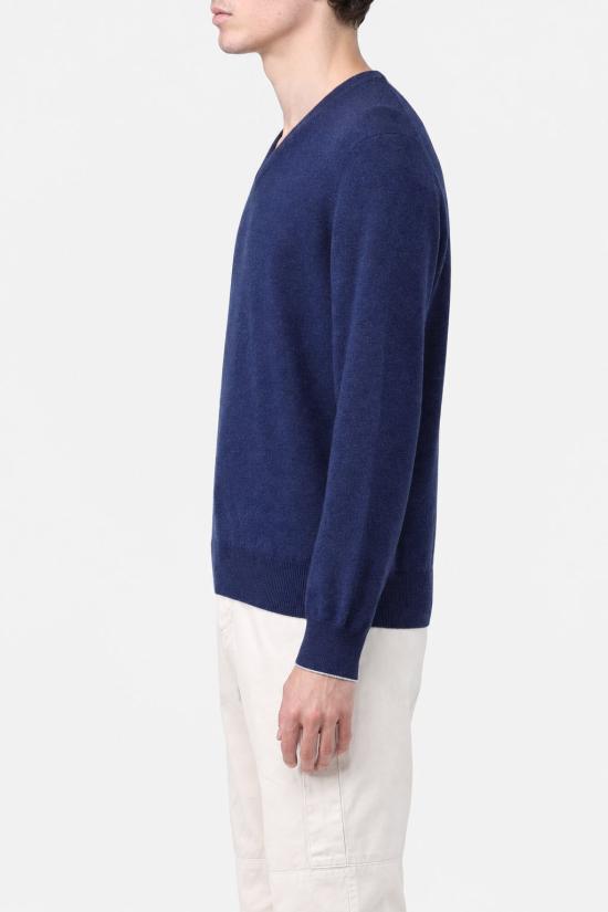  브루넬로 쿠치넬리 스웨터 i265554 BLUE - BRUNELLO CUCINELLI