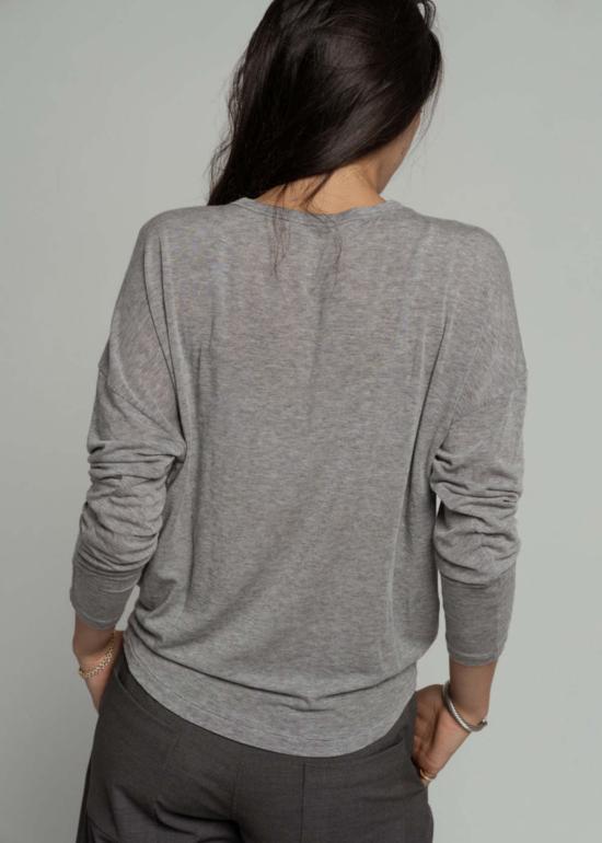  파드칼레 스웨터 Pas De Calais 캐시미어 저지 보트넥 탑 그레이 - PAS DE CALAIS