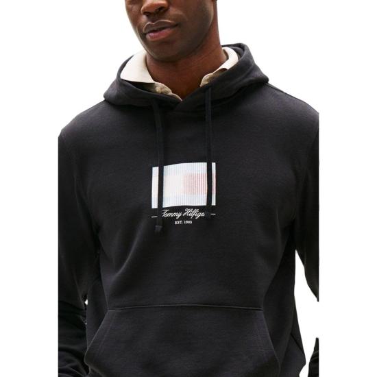 25FW 타미힐피거 후드 티셔츠 TO16661000009RO BLACK - TOMMY HILFIGER
