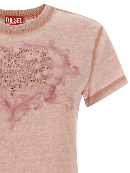 26FW 디젤 폴로 티셔츠 DI337351BM PINK - DIESEL