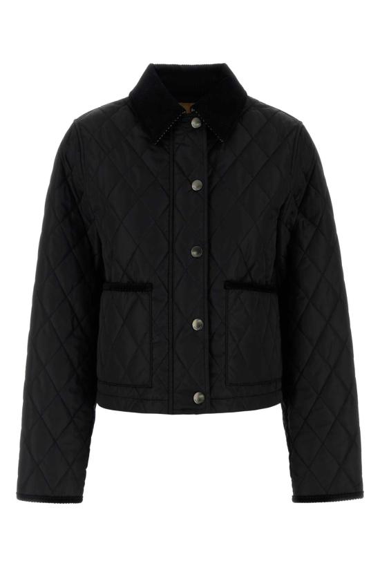 26FW 버버리 올드햄 크롭 퀼팅 자켓 8107465 C1900 BLACK