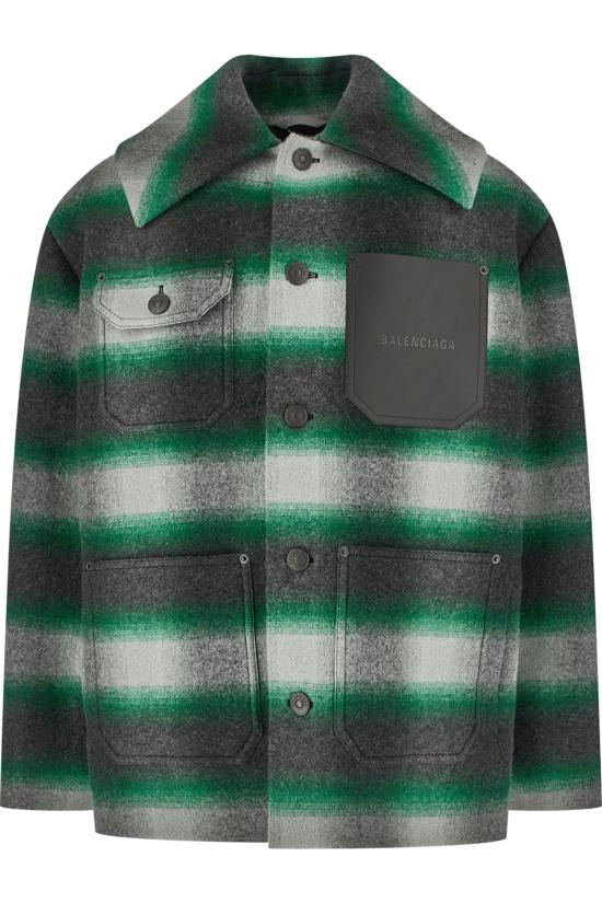 26FW 발렌시아가 워크웨어 코쿤 아우터웨어 A009IUTUU57 3010 DARK GREEN BLACK