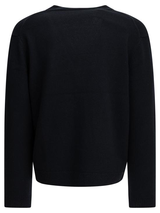 26FW 메종키츠네 폭스 헤드 인타르시아 메리노 가디건 PM00509KM03290630 Blue - MAISON KITSUNE