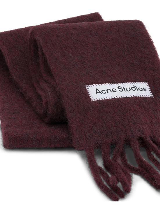 26FW 아크네 스튜디오 벨리 스키니 모헤어 머플러 CA0443479 Bordeaux - ACNE STUDIOS