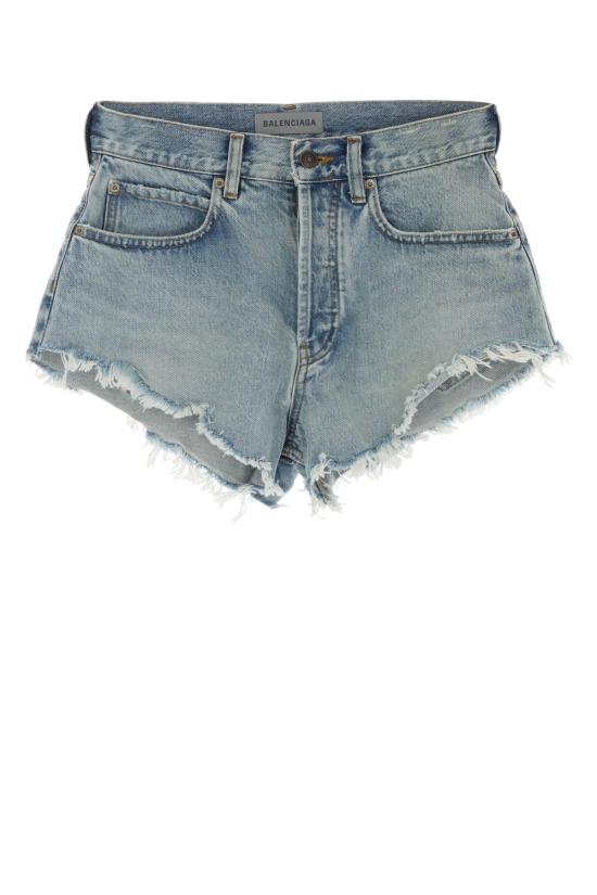 26FW 발렌시아가 디스트로이드 데님 숏츠 반바지 A001PZTBP48 4020 BLUE