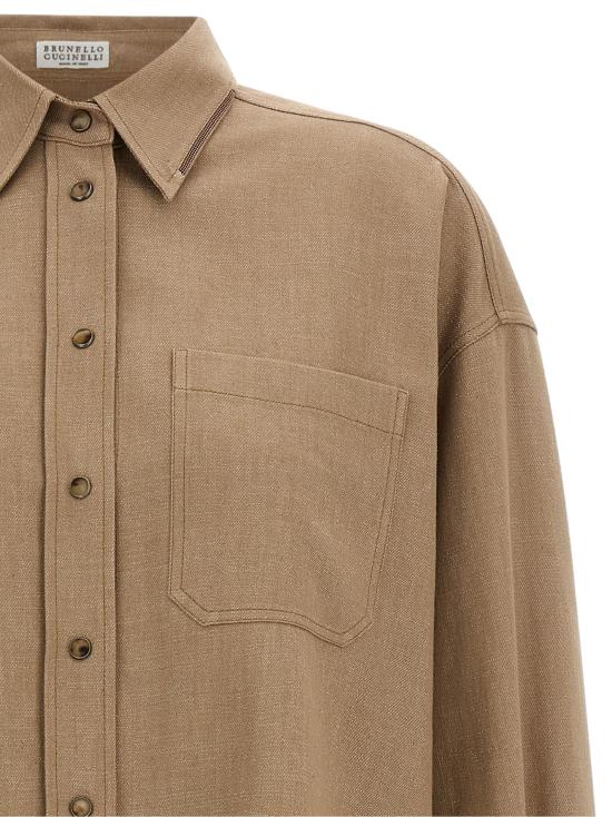 26FW 브루넬로 쿠치넬리 셔츠 BR344723BM BEIGE - BRUNELLO CUCINELLI