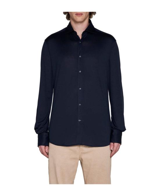 브루넬로 쿠치넬리 셔츠 i215465 BLUE - BRUNELLO CUCINELLI