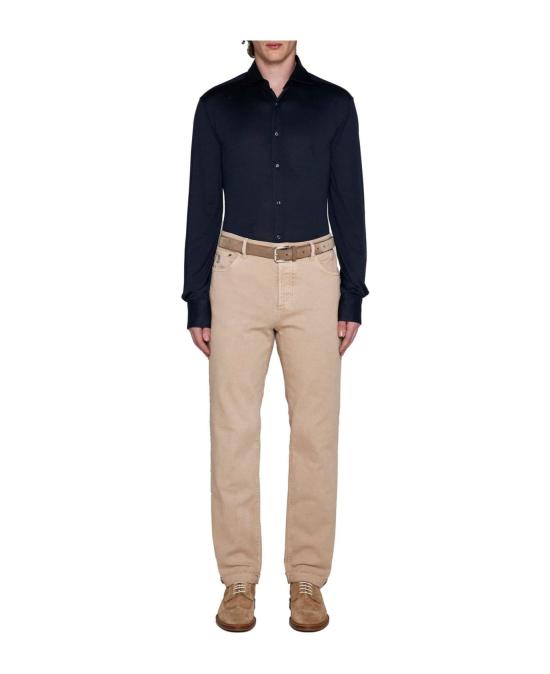  브루넬로 쿠치넬리 셔츠 i215465 BLUE - BRUNELLO CUCINELLI