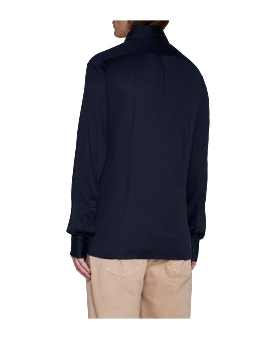  브루넬로 쿠치넬리 셔츠 i215465 BLUE - BRUNELLO CUCINELLI