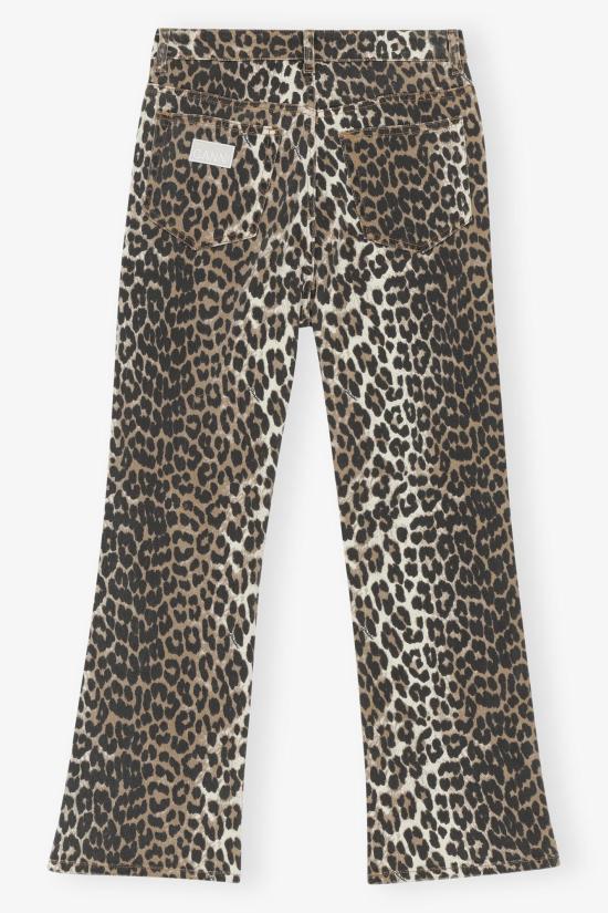  가니 레오파드 플레어 크롭 J1059 943 LEOPARD 28 BROWN - GANNI