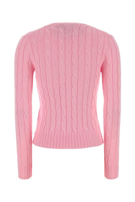 26FW 폴로 랄프로렌 포니 로고 피마코튼 케이블 니트 스웨터 211971869 010 PINK - POLO RALPH LAUREN