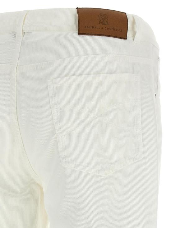 26FW 브루넬로 쿠치넬리 팬츠 BR344832BM WHITE - BRUNELLO CUCINELLI