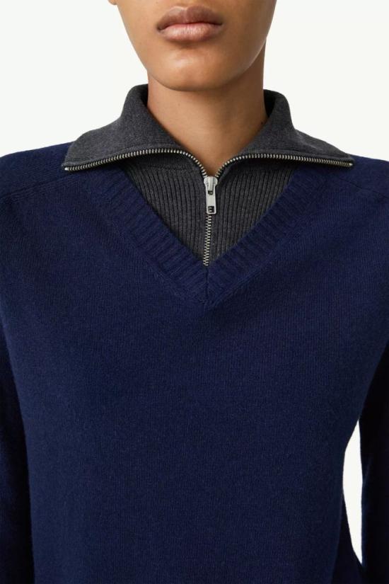 26FW MM6 메종마르지엘라 스웨터 MASTER ULT 010659 BLEU XS NAVY - MM6 MAISON MARGIELA