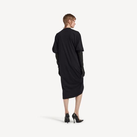 26FW 발렌시아가 미디 원피스 MASTER ULT 010676 NOIR XS BLACK - BALENCIAGA