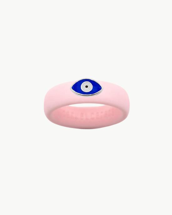  Casual Carats 반지 캐주얼 캐럿 에나멜 악마의 눈 실리콘  사쿠라 핑크