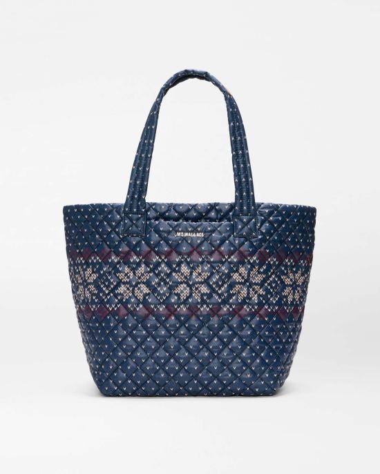  엠지 월리스 토트백 Mz Wallace Medium Metro Tote Deluxe Fair Isle