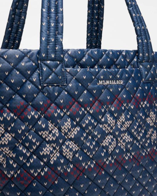  엠지 월리스 토트백 Mz Wallace Medium Metro Tote Deluxe Fair Isle - MZ WALLACE