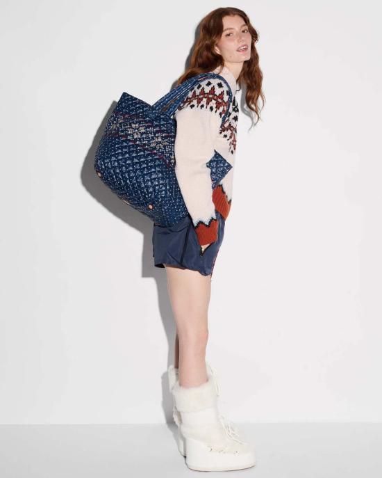  엠지 월리스 토트백 Mz Wallace Medium Metro Tote Deluxe Fair Isle - MZ WALLACE