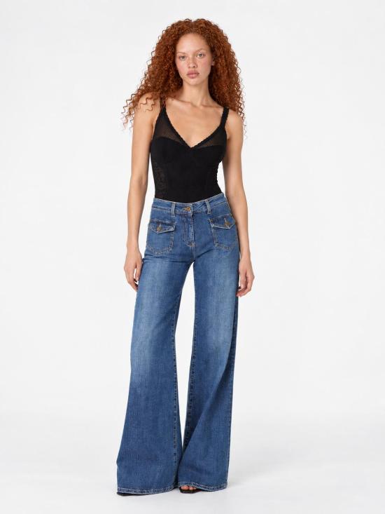 26FW 엘리자베타프랜치 바디수트 티셔츠 BK07Q66E2 110 NERO S - ELISABETTA FRANCHI