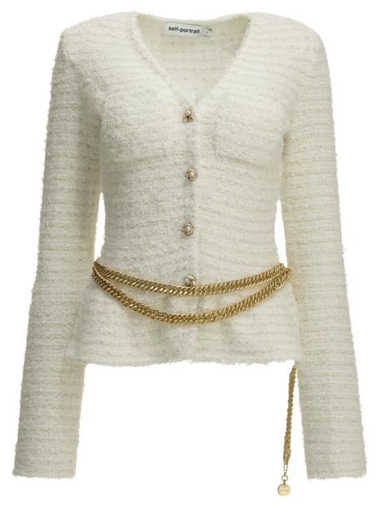26FW 셀프 포트레이트 스웨터 SC26 059C CCREAM White