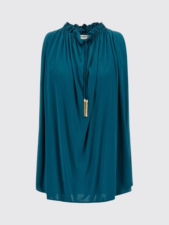 26FW 발망 탑 TO0000000044 A49 Blue - BALMAIN