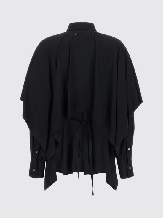 26FW 마르지엘라 케이프 슬리브 셔츠 S29DL0220M36209 900 Black - MAISON MARGIELA