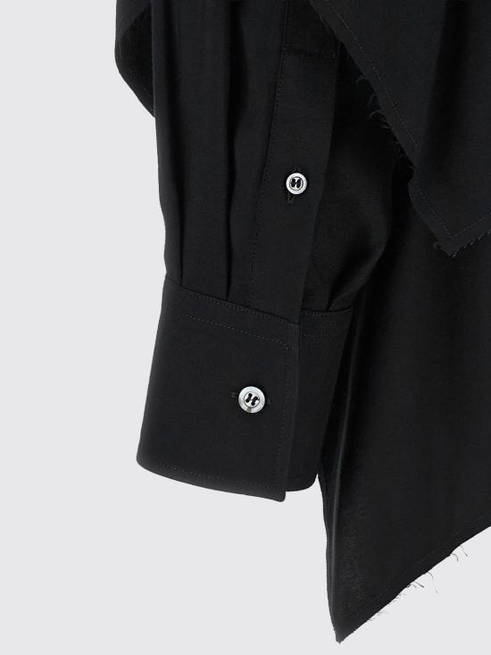 26FW 마르지엘라 케이프 슬리브 셔츠 S29DL0220M36209 900 Black - MAISON MARGIELA