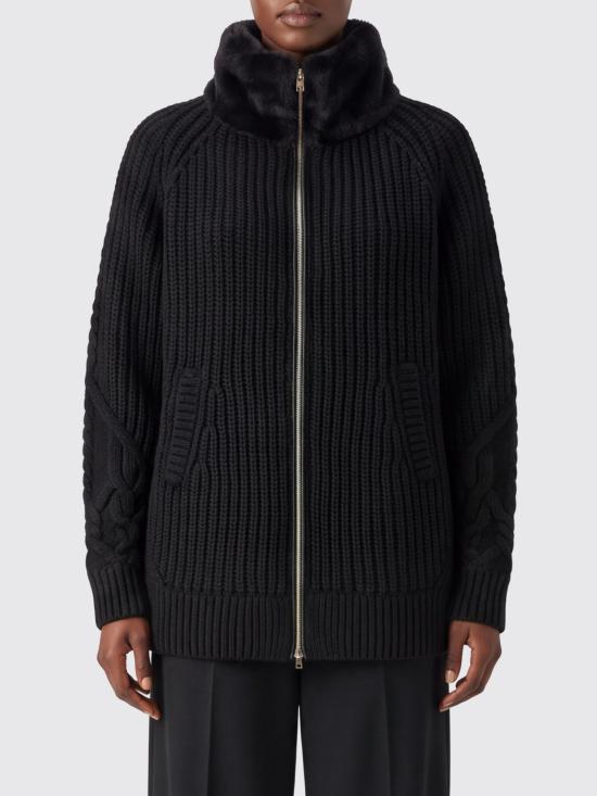 26FW 에르노 컬러 케이블 니트 가디건 MC000203D70016 9300 Black