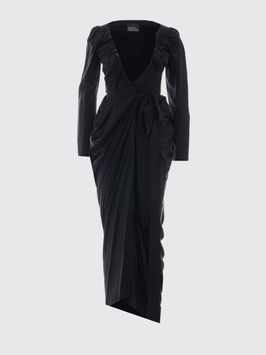 26FW 비비안웨스트우드 롱 원피스 110103AMW01IP N401 Black - VIVIENNE WESTWOOD