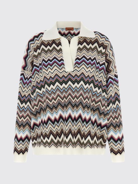 26FW 미소니 폴로 티셔츠 DS26WN1BBK01KO SMSPL Navy - MISSONI
