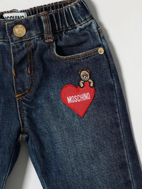 26FW [키즈] 모스키노 진 MDP03LL0E49 41047 Ocean - MOSCHINO