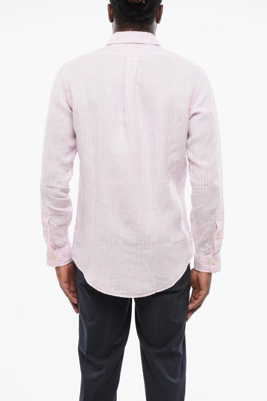  폴로 랄프로렌 긴팔 셔츠 710873446002 Bianco Rosa - POLO RALPH LAUREN