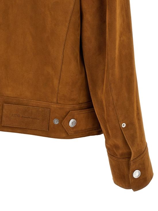 26FW 아미 가죽 자켓 UJK951LH0059282 Brown - AMI