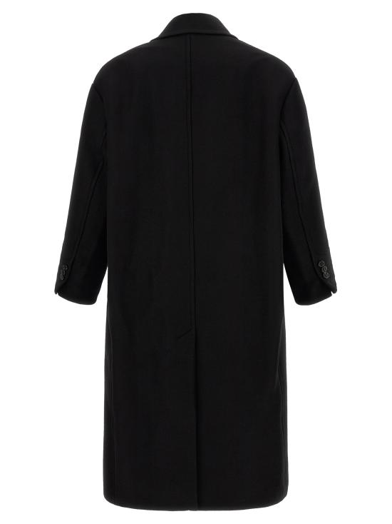 26FW 아미 울 더블 브레스트 롱 코트 HCO458WV0078001 Black - AMI