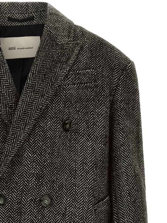 26FW 아미 트렌치 코트 HCO458WV0214044 Black - AMI